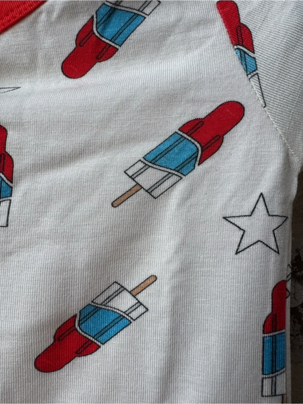 NWT Larkspur Baby Company Bamboo 2pc Pajama Set - Rocket Popsicle 4T Summer PJ